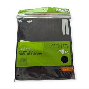 Thermal Pants Long Underwear Waffle Black XL Ladies Long Johns